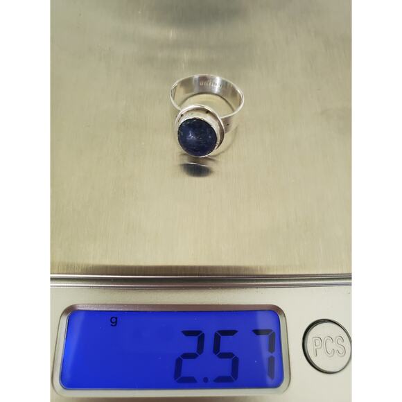 Vintage Sterling Silver Lapis Lazuli Pinky Ring - Picture 8 of 8